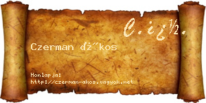 Czerman Ákos névjegykártya