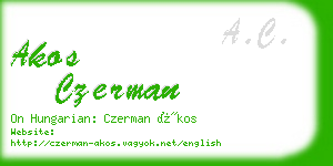 akos czerman business card